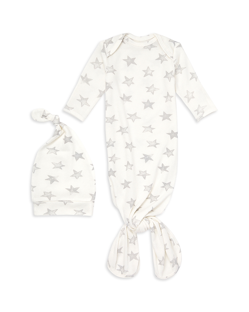 Aden And Anais Unisex 2 Pc. Star Print Snuggle Knit Gown & Hat Set - Baby In Star