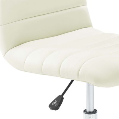  Ripple Armless Mid Back Vinyl Office Chair