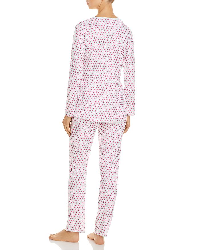 Roller Rabbit Cotton Hearts Print Pajamas Set In Pink | ModeSens