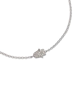 14K White Gold Diamond Pave Hamsa Bracelet