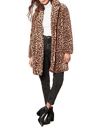 cupcakes and cashmere - Tinsley Faux Fur Leopard Coat