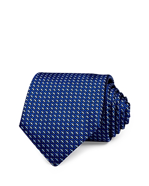 Canali Contrasting Grid Silk Classic Necktie