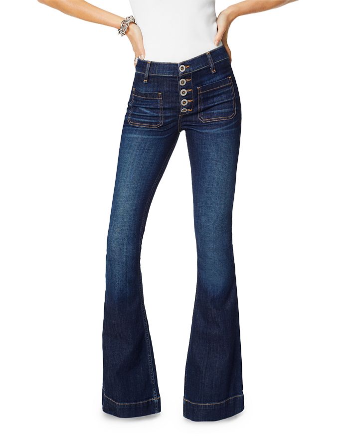 Ramy Brook Cindy High Rise Flared Jeans in Dark Wash | Bloomingdale's