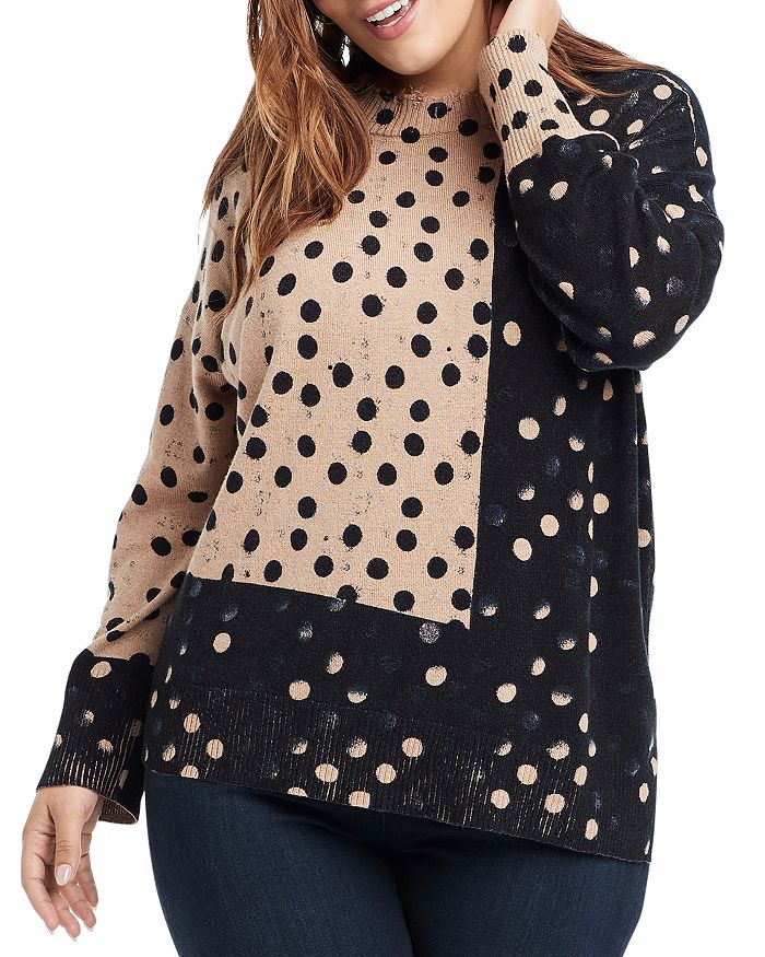 Nic And Zoe Plus Nic+zoe Plus Mix And Mingle Sweater In Neutral Multi