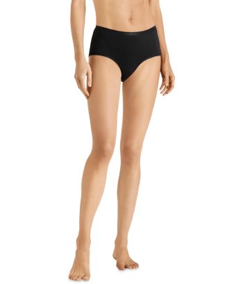 HANRO Women's Cotton Sensation Full Brief 71359, Black, Small at   Women's Clothing store