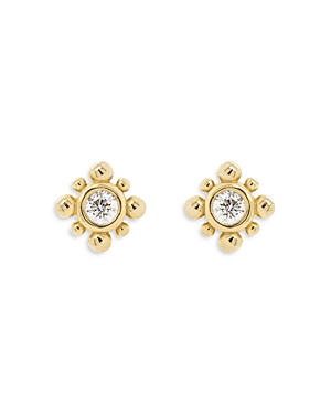 Zoe Chicco 14K Yellow Gold Diamond Starburst Stud Earrings