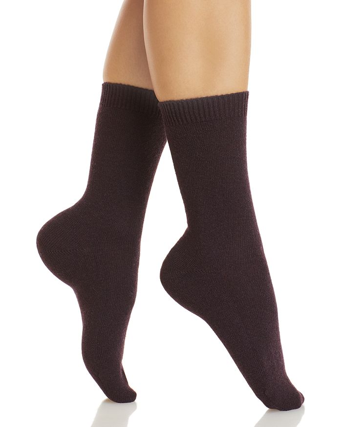 Falke Cosy Mid-calf Socks In Violet Onyx