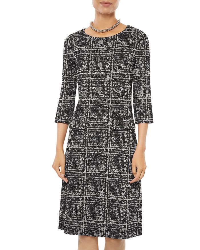 Misook Glen Check Knit Sheath Dress | Bloomingdale's