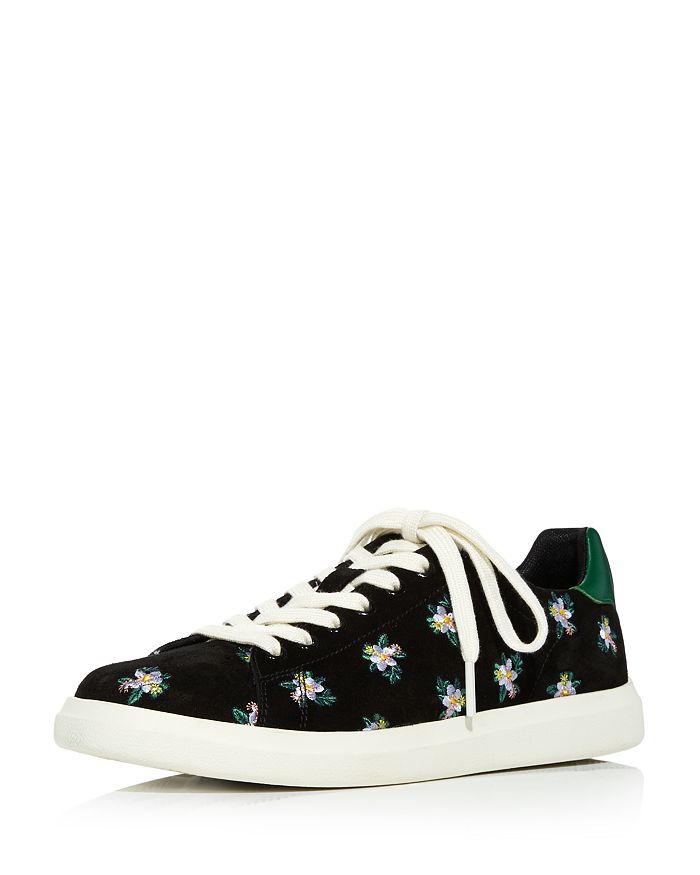 Tory Burch Women's Howell Court Sneakers In Daybreak Ditsy / Perfect Black