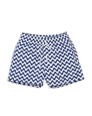 Copacabana Wavy Stripe Classic Fit Swim Trunks