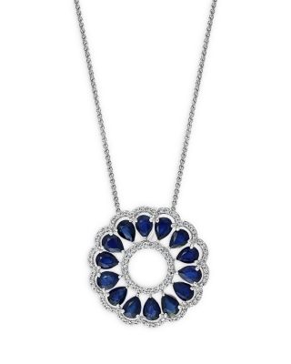 sapphire circle pendant