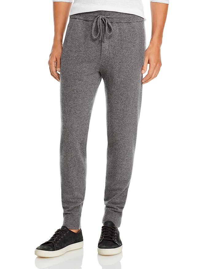 Shop Vince Wool-cashmere Slim Fit Jogger Pants In Medium Gray