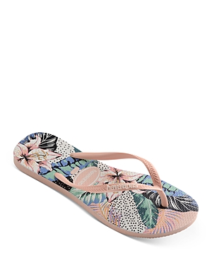 havaianas Women's Slim Animal Floral Thong Sandals