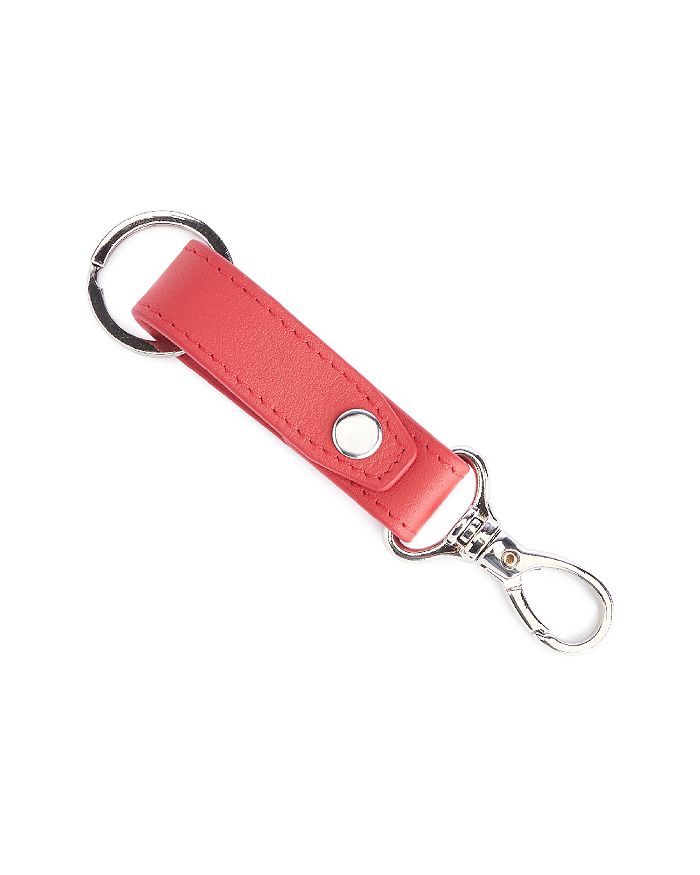 Royce New York Leather Valet Key Chain In Red