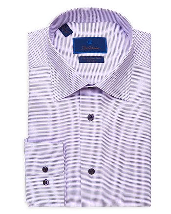 David Donahue Micro Luxury Non Iron Trim Fit Dress Shirt | Bloomingdale's
