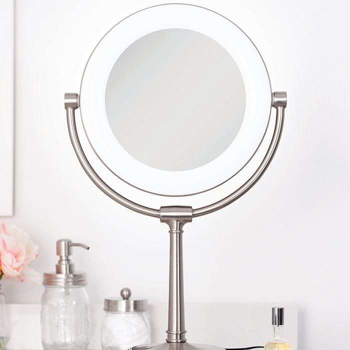 Shop Zadro Lexington Customizable Sunlight Led Lighted Vanity Mirror, 10x/1x Magnification In Silver
