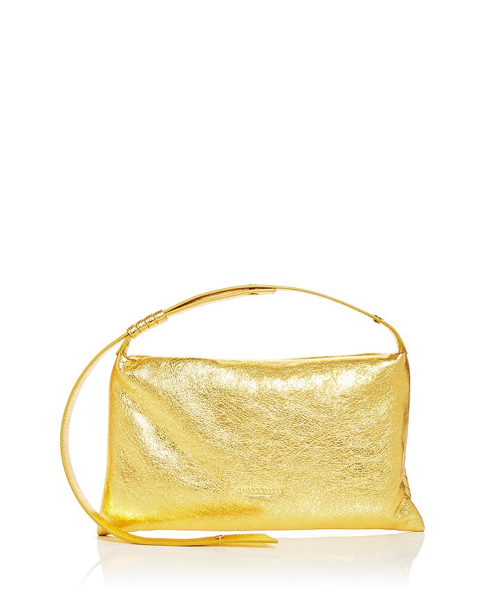 Simon Miller Puffin Leather Shoulder Bag In Gold/gold