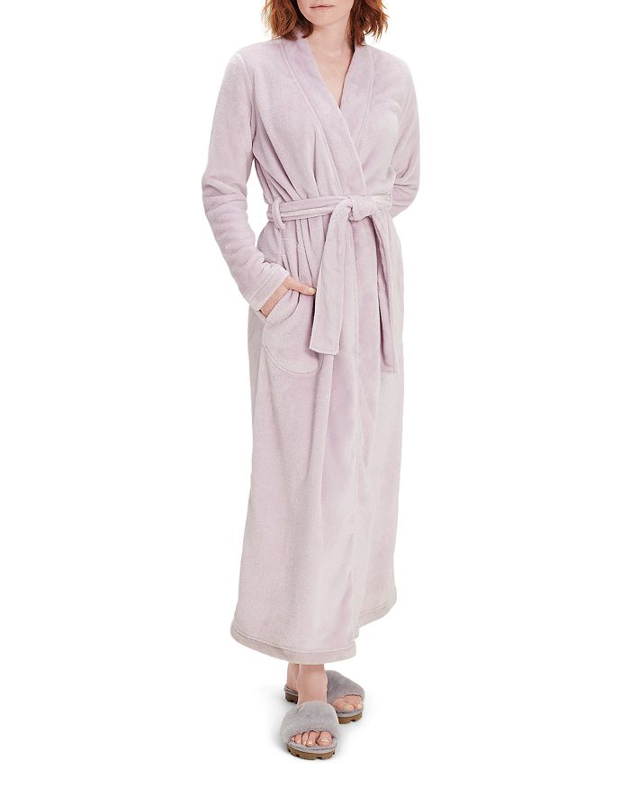 Ugg Marlow Plush Long Robe In Lilac Frost