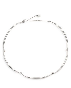 Ralph Lauren - Curved Bar Segmented Collar Necklace in Sterling Silver, 16"-19"