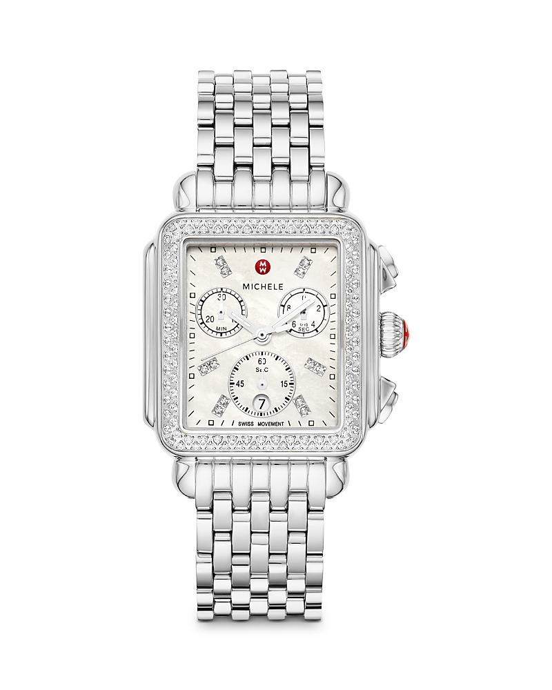 Michele Deco Chronograph, 33mm In Silver