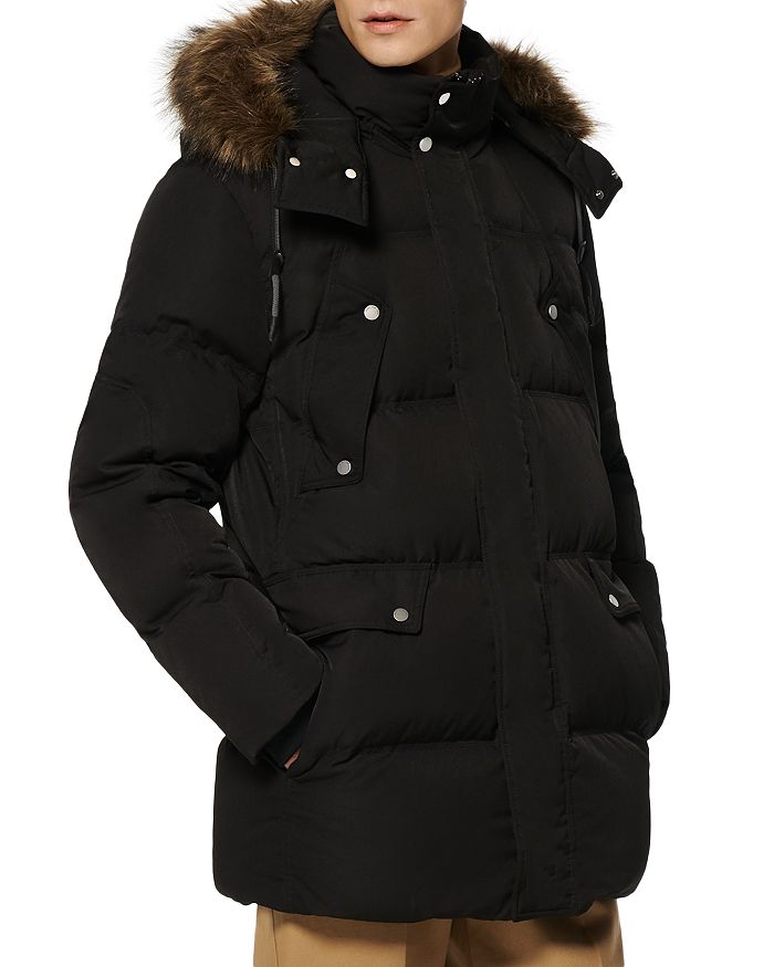 Bloomingdale's Andrew Marc Orion Puffer Coat In Black