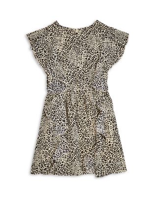 Girls' Leopard Print Ruffled Dress - Little K