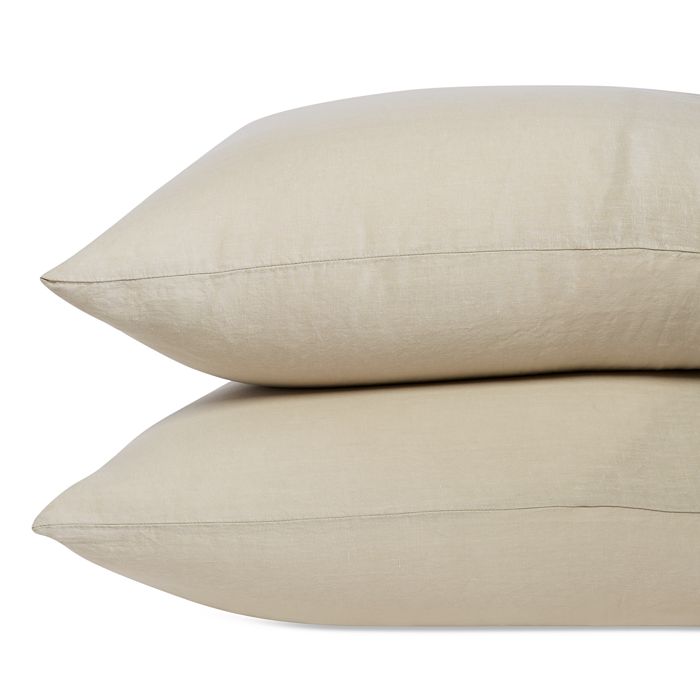 Shop Society Limonta Rem Linen Pillowcase Pair, Queen In Mastice