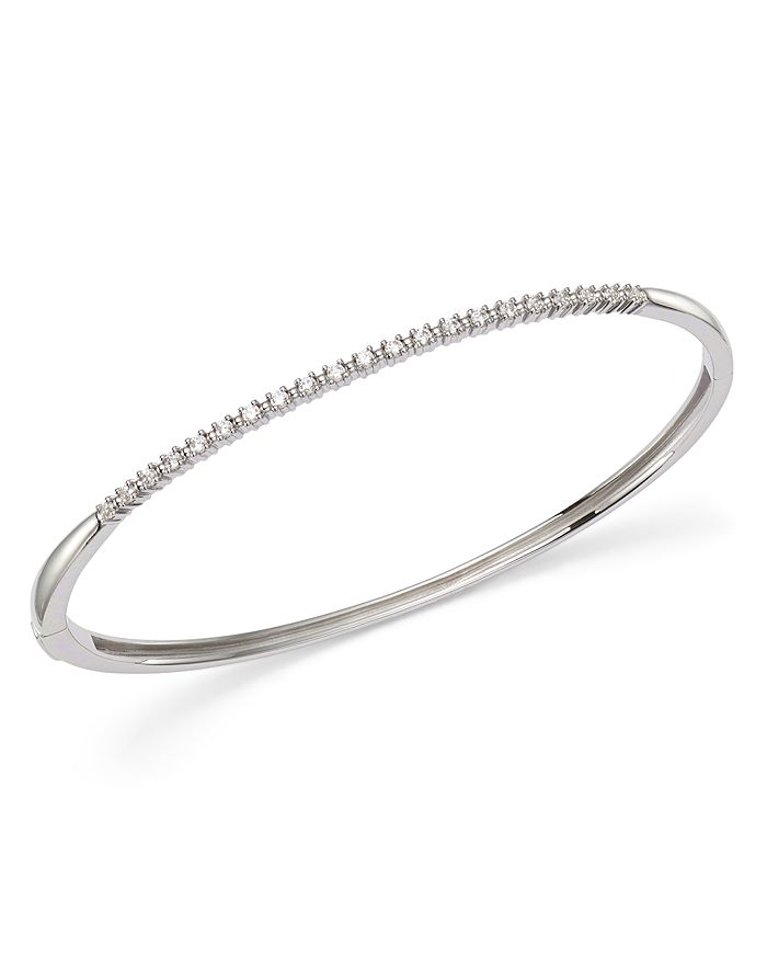 Bloomingdale's Diamond Bangle Bracelet In 14k White Gold, 0.35 Ct. T.w. - 100% Exclusive