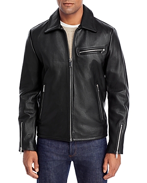 Karl Lagerfeld Paris Leather Motocross Jacket