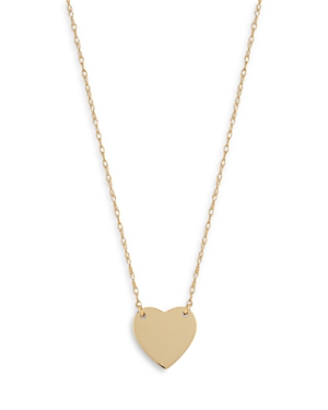 Moon & Meadow 14K Yellow Gold Heart Pendant Necklace, 16-18