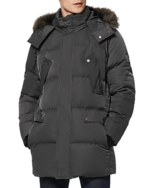Andrew Marc Orion Puffer Coat In Charcoal