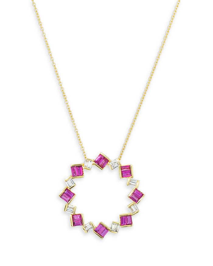 Ruby baguette necklace deals