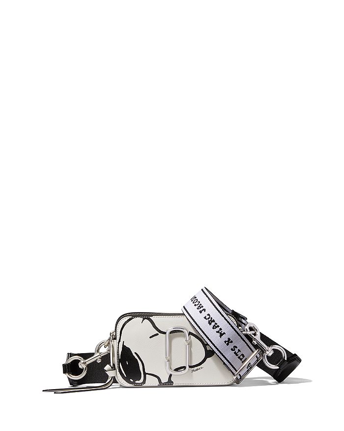 The Marc Jacobs Snapshot Leather Camera Bag In Cotton Multi/silver