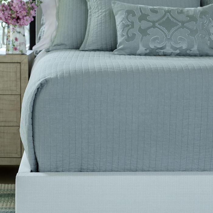 Lili Alessandra Tessa Quilted Coverlet, Queen In Sky