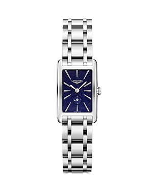 Longines Dolcevita Watch, 20.8 X 32mm In Blue/silver