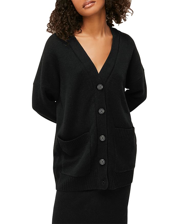 Whistles Long Line Pocket Wool Cardigan Bloomingdale's