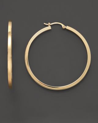 14K Yellow Gold Extra Large Hoop Earrings 