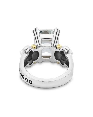 Sterling Silver & 18K Yellow Gold Glacier White Topaz Ring