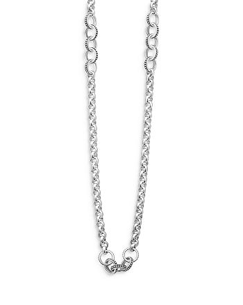 LAGOS - Sterling Silver Signature Caviar Station Necklace, 34"