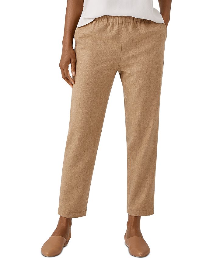EILEEN FISHER WOOL TAPERED ANKLE PANTS,R0FSY-P4272M