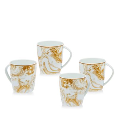 Stella Gold Dinnerware Mugs, Set of 4