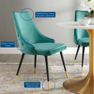  Adorn Tufted Performance Velvet Dining Side Chair