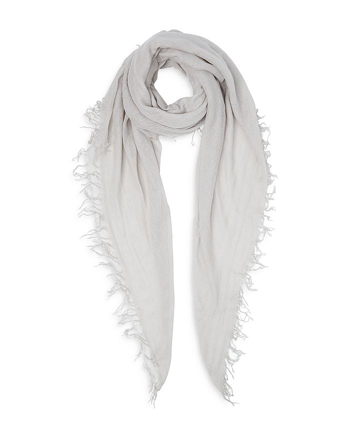 Chan Luu Fringed Cashmere & Silk Scarf In Dove
