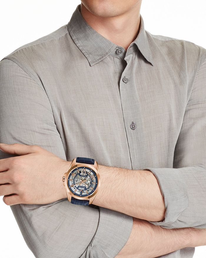 Shop Bulova Miyota Watch, 43mm In Blue