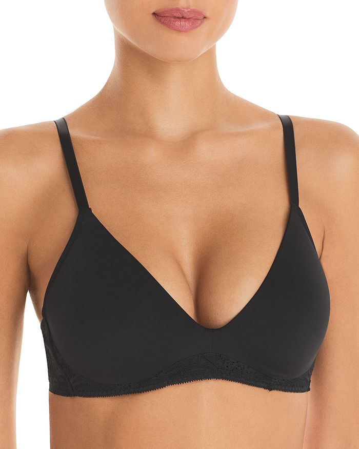Lace Wirefree Soft Cup Bra - Black