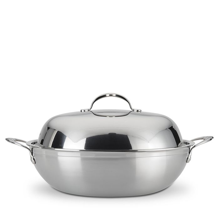 Hestan Probond 14 Forged Stainless Steel Wok & Lid In Silver