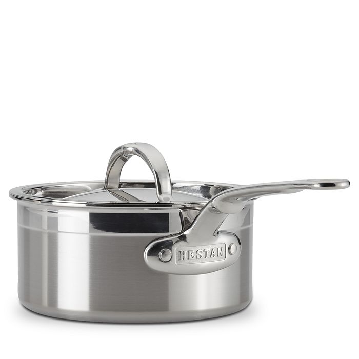 Shop Hestan Probond 1.5 Quart Forged Stainless Steel Saucepan With Lid In Silver