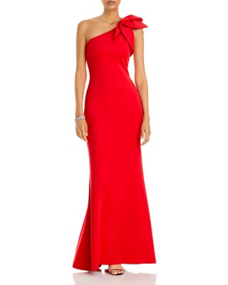 One-Shoulder Scuba Gown - Exclusive