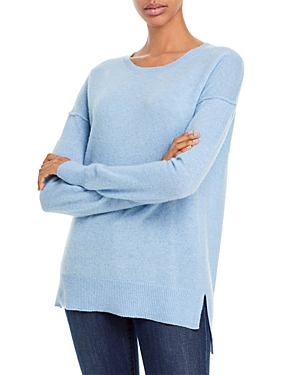 Aqua Cashmere High Low Cashmere Sweater - 100% Exclusive In Heather Blue