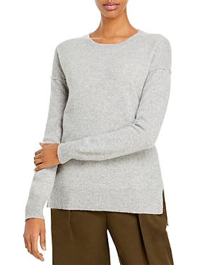 Aqua Cashmere High Low Cashmere Sweater - 100% Exclusive In Light Gray